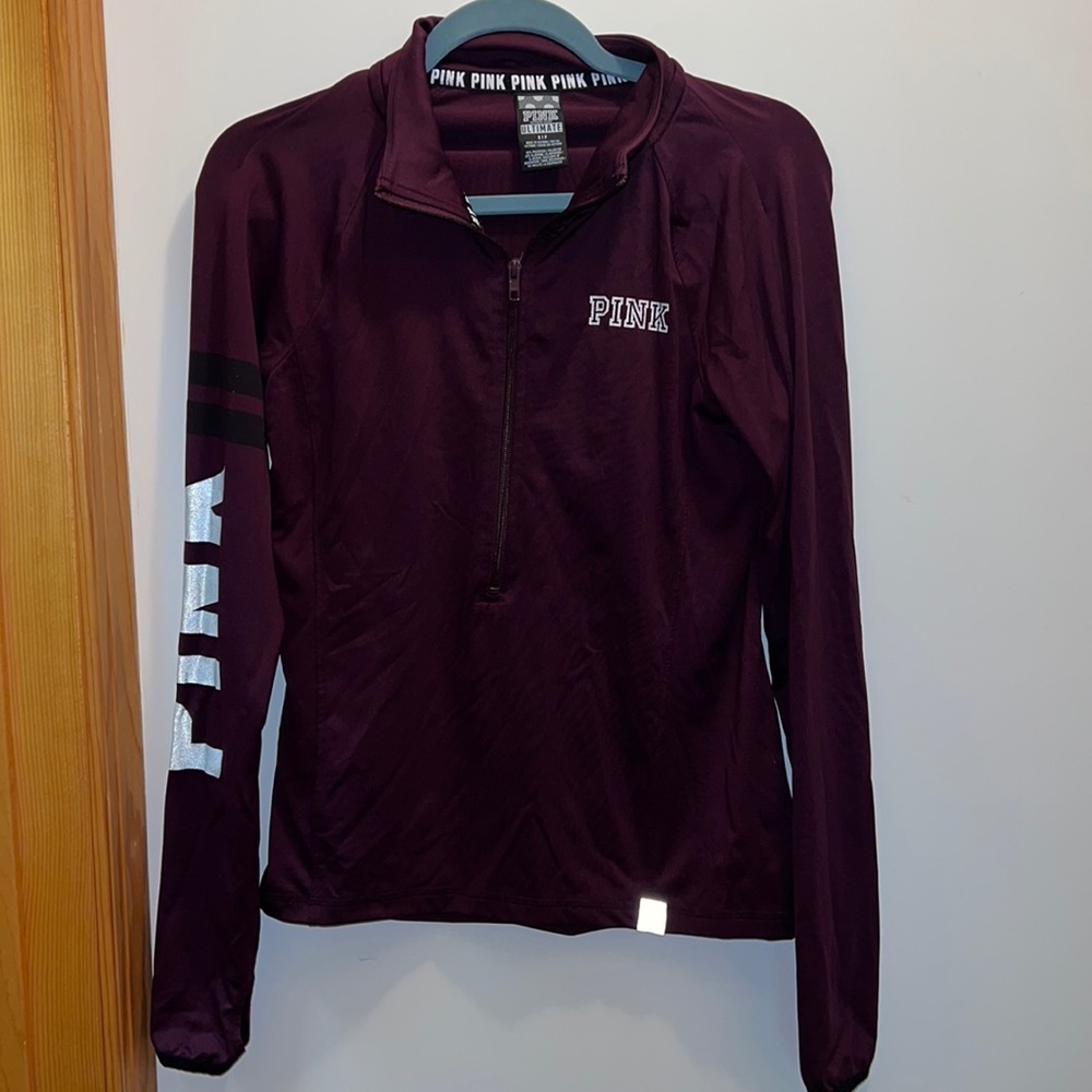 Victoria’s Secret PINK ultimate burgundy quarter zip small